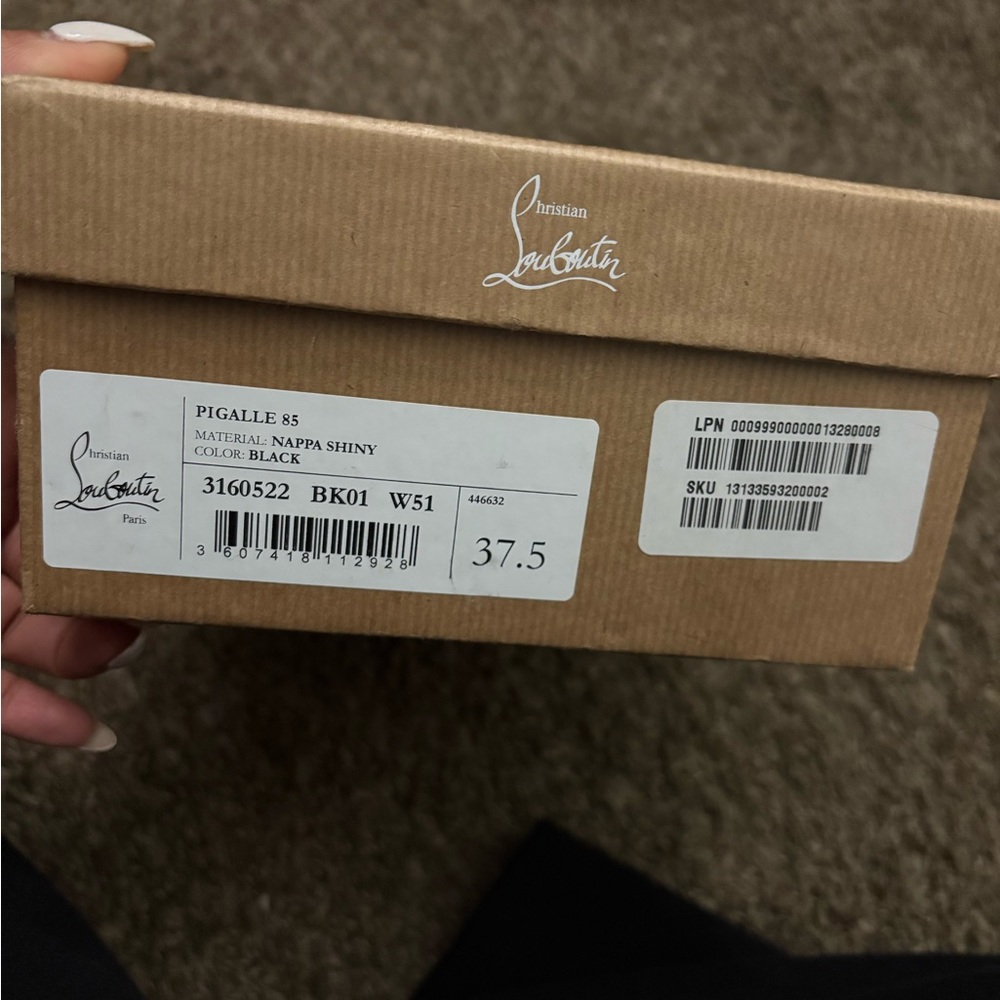 Christian Louboutin Pigalle 85 Black Heels